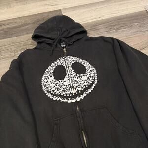 vintage nightmare before Christmas jack skellington zip up hoodie 00s L/XL